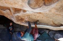 Bouldering in Hueco Tanks on 01/19/2019 with Blue Lizard Climbing and Yoga

Filename: SRM_20190119_1155460.jpg
Aperture: f/5.0
Shutter Speed: 1/250
Body: Canon EOS-1D Mark II
Lens: Canon EF 16-35mm f/2.8 L