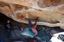 Bouldering in Hueco Tanks on 01/19/2019 with Blue Lizard Climbing and Yoga

Filename: SRM_20190119_1155500.jpg
Aperture: f/5.6
Shutter Speed: 1/250
Body: Canon EOS-1D Mark II
Lens: Canon EF 16-35mm f/2.8 L