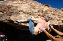 Bouldering in Hueco Tanks on 01/19/2019 with Blue Lizard Climbing and Yoga

Filename: SRM_20190119_1200280.jpg
Aperture: f/18.0
Shutter Speed: 1/250
Body: Canon EOS-1D Mark II
Lens: Canon EF 16-35mm f/2.8 L