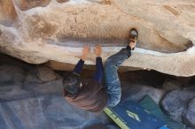 Bouldering in Hueco Tanks on 01/19/2019 with Blue Lizard Climbing and Yoga

Filename: SRM_20190119_1202070.jpg
Aperture: f/5.0
Shutter Speed: 1/250
Body: Canon EOS-1D Mark II
Lens: Canon EF 16-35mm f/2.8 L