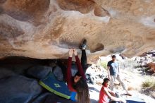 Bouldering in Hueco Tanks on 01/19/2019 with Blue Lizard Climbing and Yoga

Filename: SRM_20190119_1218070.jpg
Aperture: f/3.2
Shutter Speed: 1/1000
Body: Canon EOS-1D Mark II
Lens: Canon EF 16-35mm f/2.8 L