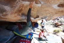 Bouldering in Hueco Tanks on 01/19/2019 with Blue Lizard Climbing and Yoga

Filename: SRM_20190119_1220140.jpg
Aperture: f/3.5
Shutter Speed: 1/1000
Body: Canon EOS-1D Mark II
Lens: Canon EF 16-35mm f/2.8 L