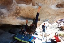 Bouldering in Hueco Tanks on 01/19/2019 with Blue Lizard Climbing and Yoga

Filename: SRM_20190119_1225220.jpg
Aperture: f/5.6
Shutter Speed: 1/320
Body: Canon EOS-1D Mark II
Lens: Canon EF 16-35mm f/2.8 L