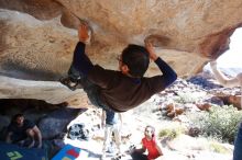 Bouldering in Hueco Tanks on 01/19/2019 with Blue Lizard Climbing and Yoga

Filename: SRM_20190119_1225290.jpg
Aperture: f/5.6
Shutter Speed: 1/320
Body: Canon EOS-1D Mark II
Lens: Canon EF 16-35mm f/2.8 L