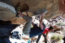 Bouldering in Hueco Tanks on 01/19/2019 with Blue Lizard Climbing and Yoga

Filename: SRM_20190119_1227250.jpg
Aperture: f/8.0
Shutter Speed: 1/320
Body: Canon EOS-1D Mark II
Lens: Canon EF 16-35mm f/2.8 L