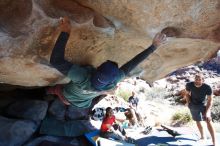 Bouldering in Hueco Tanks on 01/19/2019 with Blue Lizard Climbing and Yoga

Filename: SRM_20190119_1229150.jpg
Aperture: f/6.3
Shutter Speed: 1/320
Body: Canon EOS-1D Mark II
Lens: Canon EF 16-35mm f/2.8 L