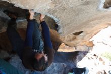 Bouldering in Hueco Tanks on 01/19/2019 with Blue Lizard Climbing and Yoga

Filename: SRM_20190119_1258020.jpg
Aperture: f/5.0
Shutter Speed: 1/250
Body: Canon EOS-1D Mark II
Lens: Canon EF 50mm f/1.8 II