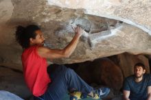 Bouldering in Hueco Tanks on 01/19/2019 with Blue Lizard Climbing and Yoga

Filename: SRM_20190119_1302070.jpg
Aperture: f/3.5
Shutter Speed: 1/250
Body: Canon EOS-1D Mark II
Lens: Canon EF 50mm f/1.8 II