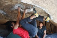 Bouldering in Hueco Tanks on 01/19/2019 with Blue Lizard Climbing and Yoga

Filename: SRM_20190119_1302110.jpg
Aperture: f/3.5
Shutter Speed: 1/250
Body: Canon EOS-1D Mark II
Lens: Canon EF 50mm f/1.8 II