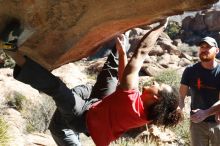 Bouldering in Hueco Tanks on 01/19/2019 with Blue Lizard Climbing and Yoga

Filename: SRM_20190119_1302570.jpg
Aperture: f/6.3
Shutter Speed: 1/640
Body: Canon EOS-1D Mark II
Lens: Canon EF 50mm f/1.8 II