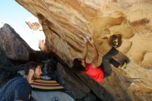 Bouldering in Hueco Tanks on 01/19/2019 with Blue Lizard Climbing and Yoga

Filename: SRM_20190119_1404160.jpg
Aperture: f/5.6
Shutter Speed: 1/320
Body: Canon EOS-1D Mark II
Lens: Canon EF 16-35mm f/2.8 L