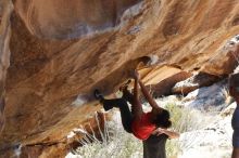 Bouldering in Hueco Tanks on 01/19/2019 with Blue Lizard Climbing and Yoga

Filename: SRM_20190119_1423550.jpg
Aperture: f/4.0
Shutter Speed: 1/500
Body: Canon EOS-1D Mark II
Lens: Canon EF 50mm f/1.8 II