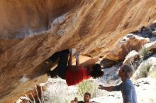 Bouldering in Hueco Tanks on 01/19/2019 with Blue Lizard Climbing and Yoga

Filename: SRM_20190119_1424120.jpg
Aperture: f/4.0
Shutter Speed: 1/500
Body: Canon EOS-1D Mark II
Lens: Canon EF 50mm f/1.8 II