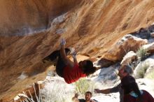 Bouldering in Hueco Tanks on 01/19/2019 with Blue Lizard Climbing and Yoga

Filename: SRM_20190119_1424150.jpg
Aperture: f/4.0
Shutter Speed: 1/500
Body: Canon EOS-1D Mark II
Lens: Canon EF 50mm f/1.8 II