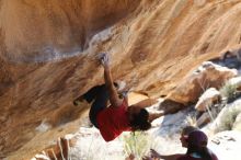 Bouldering in Hueco Tanks on 01/19/2019 with Blue Lizard Climbing and Yoga

Filename: SRM_20190119_1424240.jpg
Aperture: f/3.5
Shutter Speed: 1/500
Body: Canon EOS-1D Mark II
Lens: Canon EF 50mm f/1.8 II