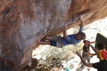 Bouldering in Hueco Tanks on 01/19/2019 with Blue Lizard Climbing and Yoga

Filename: SRM_20190119_1429180.jpg
Aperture: f/3.2
Shutter Speed: 1/500
Body: Canon EOS-1D Mark II
Lens: Canon EF 50mm f/1.8 II
