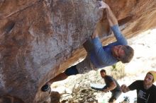 Bouldering in Hueco Tanks on 01/19/2019 with Blue Lizard Climbing and Yoga

Filename: SRM_20190119_1429400.jpg
Aperture: f/2.8
Shutter Speed: 1/640
Body: Canon EOS-1D Mark II
Lens: Canon EF 50mm f/1.8 II