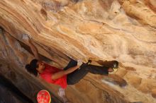 Bouldering in Hueco Tanks on 01/19/2019 with Blue Lizard Climbing and Yoga

Filename: SRM_20190119_1443100.jpg
Aperture: f/4.5
Shutter Speed: 1/320
Body: Canon EOS-1D Mark II
Lens: Canon EF 50mm f/1.8 II