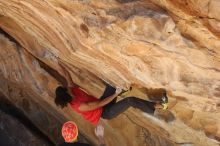 Bouldering in Hueco Tanks on 01/19/2019 with Blue Lizard Climbing and Yoga

Filename: SRM_20190119_1509350.jpg
Aperture: f/4.0
Shutter Speed: 1/400
Body: Canon EOS-1D Mark II
Lens: Canon EF 50mm f/1.8 II