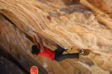 Bouldering in Hueco Tanks on 01/19/2019 with Blue Lizard Climbing and Yoga

Filename: SRM_20190119_1509420.jpg
Aperture: f/4.0
Shutter Speed: 1/400
Body: Canon EOS-1D Mark II
Lens: Canon EF 50mm f/1.8 II