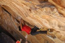 Bouldering in Hueco Tanks on 01/19/2019 with Blue Lizard Climbing and Yoga

Filename: SRM_20190119_1509470.jpg
Aperture: f/4.0
Shutter Speed: 1/400
Body: Canon EOS-1D Mark II
Lens: Canon EF 50mm f/1.8 II