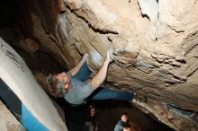 Bouldering in Hueco Tanks on 01/19/2019 with Blue Lizard Climbing and Yoga

Filename: SRM_20190119_1613370.jpg
Aperture: f/8.0
Shutter Speed: 1/250
Body: Canon EOS-1D Mark II
Lens: Canon EF 16-35mm f/2.8 L