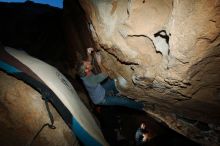 Bouldering in Hueco Tanks on 01/19/2019 with Blue Lizard Climbing and Yoga

Filename: SRM_20190119_1613450.jpg
Aperture: f/8.0
Shutter Speed: 1/250
Body: Canon EOS-1D Mark II
Lens: Canon EF 16-35mm f/2.8 L