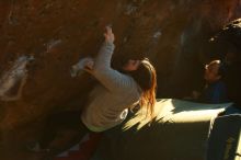 Bouldering in Hueco Tanks on 01/19/2019 with Blue Lizard Climbing and Yoga

Filename: SRM_20190119_1807080.jpg
Aperture: f/5.6
Shutter Speed: 1/250
Body: Canon EOS-1D Mark II
Lens: Canon EF 50mm f/1.8 II