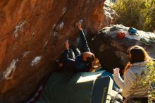 Bouldering in Hueco Tanks on 01/19/2019 with Blue Lizard Climbing and Yoga

Filename: SRM_20190119_1807400.jpg
Aperture: f/4.0
Shutter Speed: 1/250
Body: Canon EOS-1D Mark II
Lens: Canon EF 50mm f/1.8 II