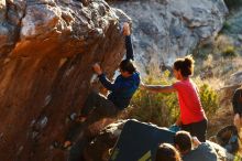 Bouldering in Hueco Tanks on 01/19/2019 with Blue Lizard Climbing and Yoga

Filename: SRM_20190119_1808010.jpg
Aperture: f/4.0
Shutter Speed: 1/250
Body: Canon EOS-1D Mark II
Lens: Canon EF 50mm f/1.8 II