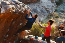 Bouldering in Hueco Tanks on 01/19/2019 with Blue Lizard Climbing and Yoga

Filename: SRM_20190119_1808030.jpg
Aperture: f/4.0
Shutter Speed: 1/250
Body: Canon EOS-1D Mark II
Lens: Canon EF 50mm f/1.8 II