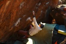 Bouldering in Hueco Tanks on 01/19/2019 with Blue Lizard Climbing and Yoga

Filename: SRM_20190119_1809280.jpg
Aperture: f/3.2
Shutter Speed: 1/250
Body: Canon EOS-1D Mark II
Lens: Canon EF 50mm f/1.8 II
