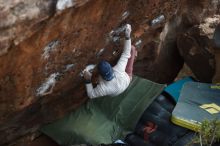 Bouldering in Hueco Tanks on 01/19/2019 with Blue Lizard Climbing and Yoga

Filename: SRM_20190119_1823230.jpg
Aperture: f/2.2
Shutter Speed: 1/250
Body: Canon EOS-1D Mark II
Lens: Canon EF 50mm f/1.8 II