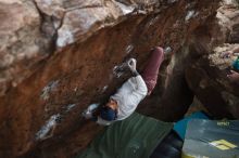 Bouldering in Hueco Tanks on 01/19/2019 with Blue Lizard Climbing and Yoga

Filename: SRM_20190119_1826310.jpg
Aperture: f/2.0
Shutter Speed: 1/250
Body: Canon EOS-1D Mark II
Lens: Canon EF 50mm f/1.8 II