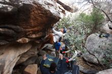 Bouldering in Hueco Tanks on 01/20/2019 with Blue Lizard Climbing and Yoga

Filename: SRM_20190120_1043370.jpg
Aperture: f/3.5
Shutter Speed: 1/200
Body: Canon EOS-1D Mark II
Lens: Canon EF 16-35mm f/2.8 L