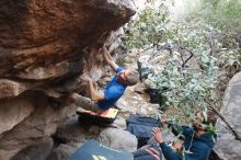 Bouldering in Hueco Tanks on 01/20/2019 with Blue Lizard Climbing and Yoga

Filename: SRM_20190120_1052500.jpg
Aperture: f/4.5
Shutter Speed: 1/160
Body: Canon EOS-1D Mark II
Lens: Canon EF 16-35mm f/2.8 L