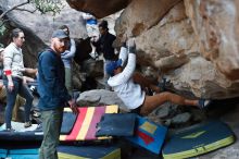 Bouldering in Hueco Tanks on 01/20/2019 with Blue Lizard Climbing and Yoga

Filename: SRM_20190120_1059420.jpg
Aperture: f/3.2
Shutter Speed: 1/320
Body: Canon EOS-1D Mark II
Lens: Canon EF 50mm f/1.8 II