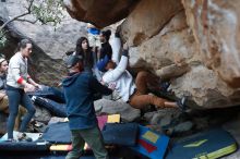 Bouldering in Hueco Tanks on 01/20/2019 with Blue Lizard Climbing and Yoga

Filename: SRM_20190120_1059480.jpg
Aperture: f/2.8
Shutter Speed: 1/320
Body: Canon EOS-1D Mark II
Lens: Canon EF 50mm f/1.8 II