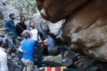 Bouldering in Hueco Tanks on 01/20/2019 with Blue Lizard Climbing and Yoga

Filename: SRM_20190120_1104173.jpg
Aperture: f/3.5
Shutter Speed: 1/250
Body: Canon EOS-1D Mark II
Lens: Canon EF 50mm f/1.8 II