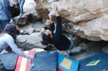 Bouldering in Hueco Tanks on 01/20/2019 with Blue Lizard Climbing and Yoga

Filename: SRM_20190120_1107350.jpg
Aperture: f/2.2
Shutter Speed: 1/200
Body: Canon EOS-1D Mark II
Lens: Canon EF 50mm f/1.8 II