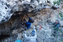 Bouldering in Hueco Tanks on 01/20/2019 with Blue Lizard Climbing and Yoga

Filename: SRM_20190120_1125480.jpg
Aperture: f/3.5
Shutter Speed: 1/200
Body: Canon EOS-1D Mark II
Lens: Canon EF 50mm f/1.8 II