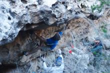 Bouldering in Hueco Tanks on 01/20/2019 with Blue Lizard Climbing and Yoga

Filename: SRM_20190120_1125490.jpg
Aperture: f/3.2
Shutter Speed: 1/200
Body: Canon EOS-1D Mark II
Lens: Canon EF 50mm f/1.8 II