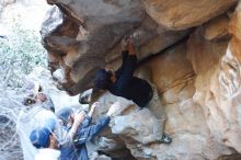 Bouldering in Hueco Tanks on 01/20/2019 with Blue Lizard Climbing and Yoga

Filename: SRM_20190120_1138340.jpg
Aperture: f/2.5
Shutter Speed: 1/200
Body: Canon EOS-1D Mark II
Lens: Canon EF 50mm f/1.8 II