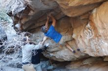 Bouldering in Hueco Tanks on 01/20/2019 with Blue Lizard Climbing and Yoga

Filename: SRM_20190120_1141100.jpg
Aperture: f/2.8
Shutter Speed: 1/250
Body: Canon EOS-1D Mark II
Lens: Canon EF 50mm f/1.8 II