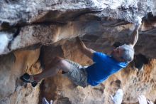 Bouldering in Hueco Tanks on 01/20/2019 with Blue Lizard Climbing and Yoga

Filename: SRM_20190120_1157150.jpg
Aperture: f/1.8
Shutter Speed: 1/250
Body: Canon EOS-1D Mark II
Lens: Canon EF 50mm f/1.8 II