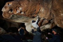 Bouldering in Hueco Tanks on 01/20/2019 with Blue Lizard Climbing and Yoga

Filename: SRM_20190120_1242000.jpg
Aperture: f/5.6
Shutter Speed: 1/250
Body: Canon EOS-1D Mark II
Lens: Canon EF 16-35mm f/2.8 L