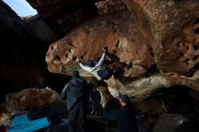 Bouldering in Hueco Tanks on 01/20/2019 with Blue Lizard Climbing and Yoga

Filename: SRM_20190120_1242110.jpg
Aperture: f/5.6
Shutter Speed: 1/250
Body: Canon EOS-1D Mark II
Lens: Canon EF 16-35mm f/2.8 L