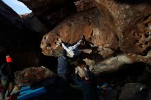 Bouldering in Hueco Tanks on 01/20/2019 with Blue Lizard Climbing and Yoga

Filename: SRM_20190120_1242430.jpg
Aperture: f/5.6
Shutter Speed: 1/250
Body: Canon EOS-1D Mark II
Lens: Canon EF 16-35mm f/2.8 L