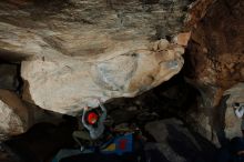 Bouldering in Hueco Tanks on 01/20/2019 with Blue Lizard Climbing and Yoga

Filename: SRM_20190120_1247410.jpg
Aperture: f/5.6
Shutter Speed: 1/250
Body: Canon EOS-1D Mark II
Lens: Canon EF 16-35mm f/2.8 L