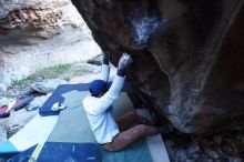 Bouldering in Hueco Tanks on 01/20/2019 with Blue Lizard Climbing and Yoga

Filename: SRM_20190120_1301220.jpg
Aperture: f/2.8
Shutter Speed: 1/125
Body: Canon EOS-1D Mark II
Lens: Canon EF 16-35mm f/2.8 L